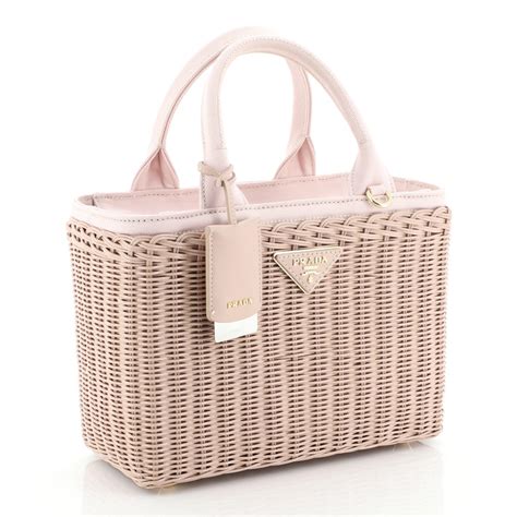 prada basket bag pink|More.